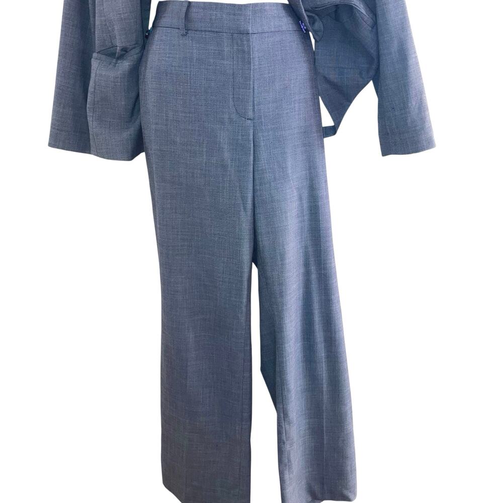 Talbots Light Blue Sharkskin Straight-leg Suit Pants- size 14P - Picture 4 of 13